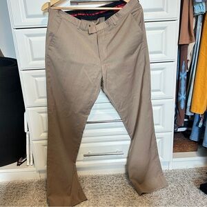 HUGO Brown Dress Pants Classic Straight-Leg